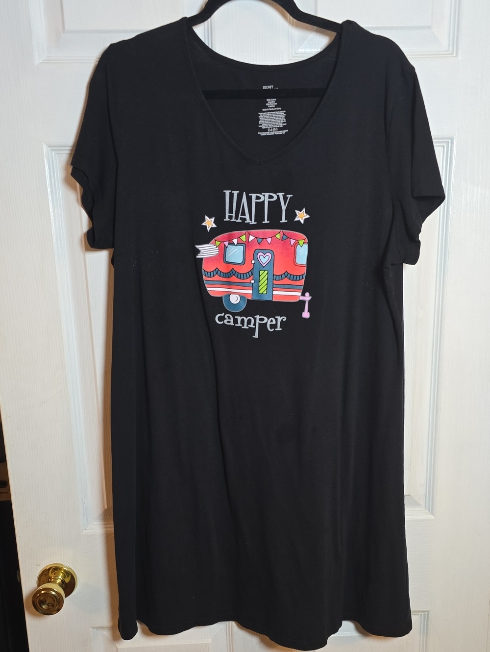 Secret Treasures L Large XL Black Graphic Nightshirt